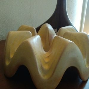 Tea pot and food warmer by Frankoma, so oa